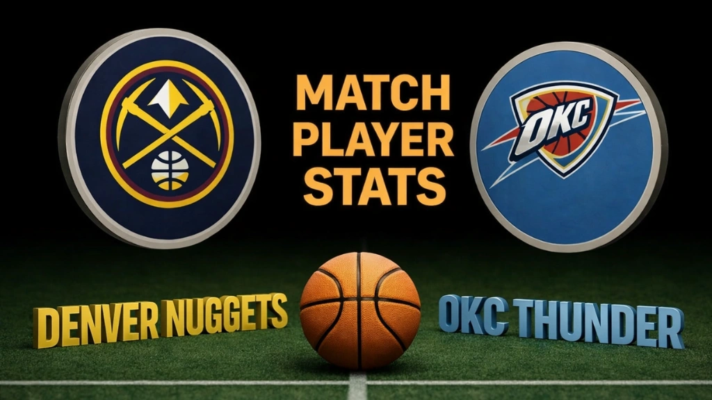 denver nuggets vs okc thunder match player stats