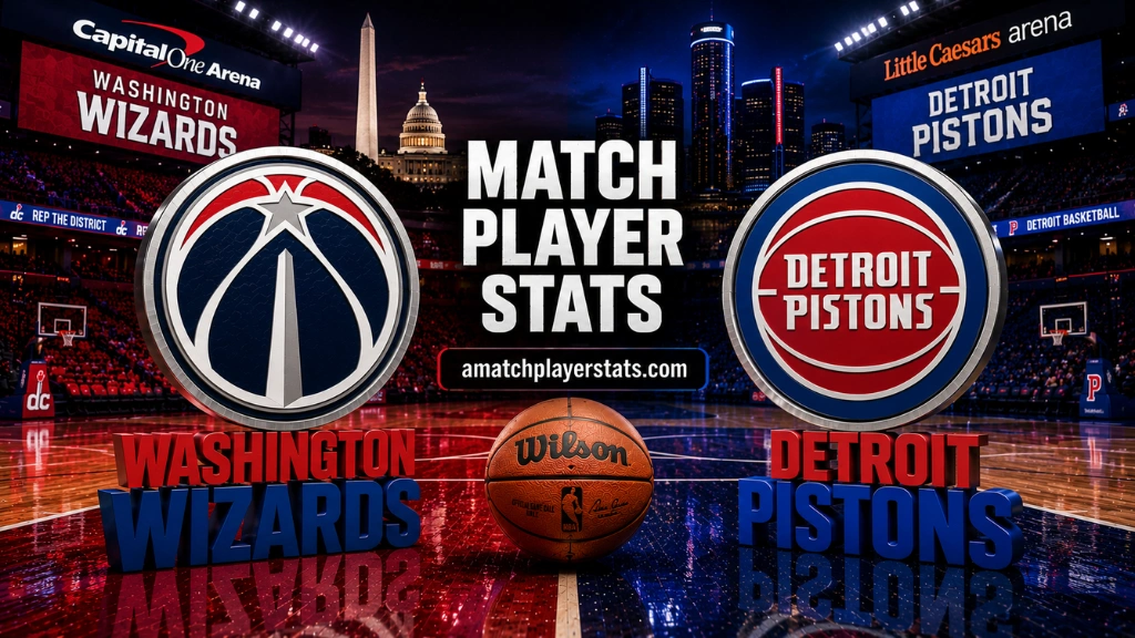 Washington Wizards Vs Detroit Pistons Match Player Stats