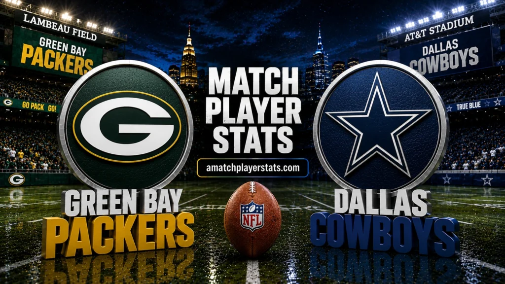 Green Bay Packers Vs Dallas Cowboys Match Player Stats