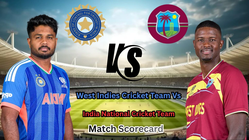 West Indies Cricket Team vs India National Cricket Team Match Scorecard: Sanju Samson’s 97 Guides India into Semi-Finals